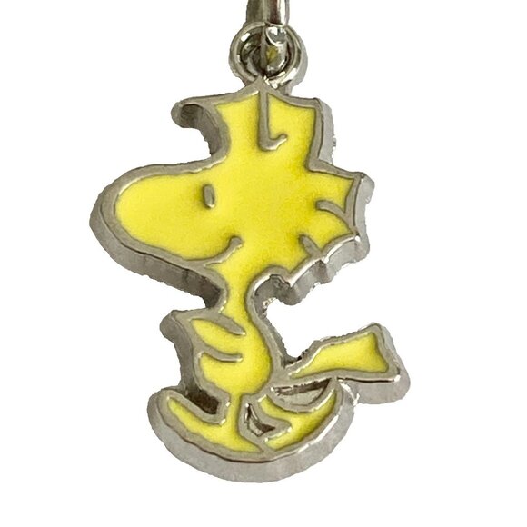 Peanuts Woodstock Bird Clip On Charm Zipper Pull Purse Charm Signed Enamel - Picture 2 of 9